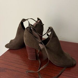 Elegant Brown Suede Women's Heels